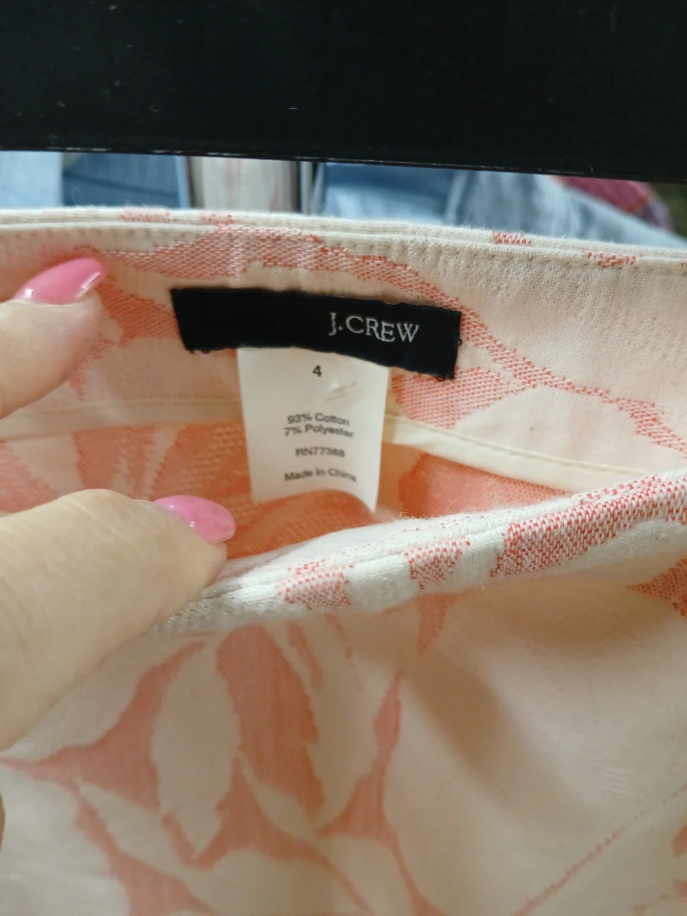 J. Crew Blush and Cream Floral Pencil Skirt - Picture 3 of 3